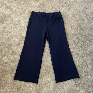 Chico’s Pants Wide Leg Womens 2.5 Stretch Pull On Regular Fit Navy 36x30